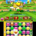 『PUZZLE & DRAGONS SUPER MARIO BROS. EDITION』おためし版イージーコースバトル画面（マリオチーム）