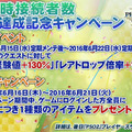 『PSO2』最大同時接続者数が再び更新！5月15に13万人を記録…キャンペーンを見逃すな