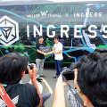 Ingressバス発表会場（Aegis Nova Tokyo）には、WILLERTRAVEL代表取締役・村瀬茂高氏とNianticアジア統括本部長・川島優志氏も登場。トークショーが行われた