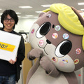 ニホンカワウソはイヌ耳美少女がお好き!?しんじょう君が『トリカゴ スクラップマーチ』期間限定の広報として編集部に来訪