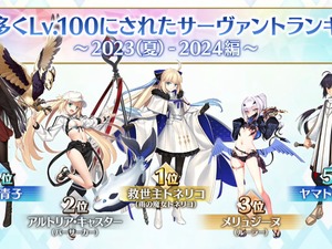 『FGO』この1年で最も多くLV100になった新サーヴァントは「トネリコ」！ ベスト10までランキングを公開 画像