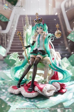 王冠をかぶったゴージャスな「初音ミク」フィギュアが、3月9日11時から予約開始！公式絵も手掛けるiXima先生のイラストを立体化