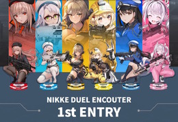 アクスタでも“背中で魅せる”とはな…『勝利の女神：NIKKE』のカードゲーム『NIKKE DUEL ENCOUNTER』を遊ぶ様子がなかなかに凄い