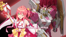 ホロライブとのコラボ機体「νガンダム×さくらみこ」がMETAL ROBOT魂で立体化！ピンクのファンネルが目を引くサンプル品も展示