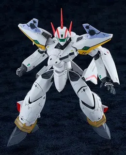 「マクロスダイナマイト7」より「VF-19P」がバトロイド形態でプラモデル化！同スケールの「熱気バサラ」とガンポッドが付属