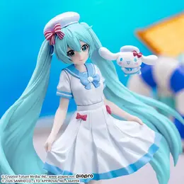 「初音ミク×シナモロール SummerVer.」が7月24日より展開!涼やかな白のマリン服で可愛さMAX