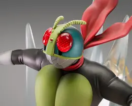 「仮面ライダー」ライダーキックが強敵・コブラ男に炸裂する名場面を立体化！破壊光線の奔流をクリアパーツエフェクトにより表現