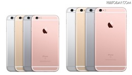 バッテリ残量表示に不具合が見つかったiPhone 6s（左）とiPhone 6s Plus