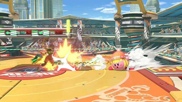 『スマブラSP』カービィが伸ばすのは、腕じゃなくて髪!? ミェンミェンを吸い込んで“中華カワイイ”姿を激写！