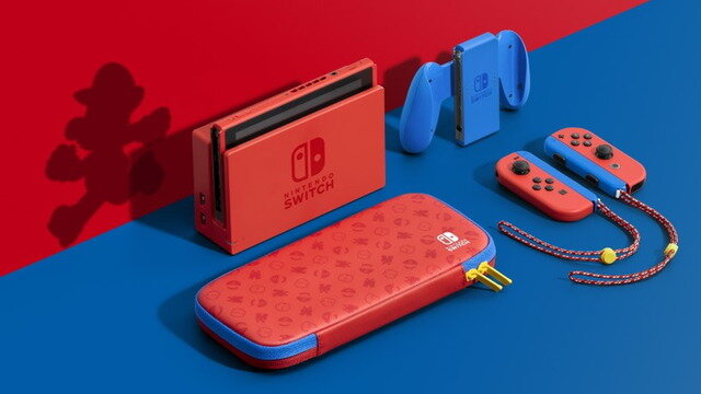 “マリオ”をモチーフにしたスイッチ本体特別セット「Nintendo Switch マリオレッド×ブルー セット」2月12日発売！