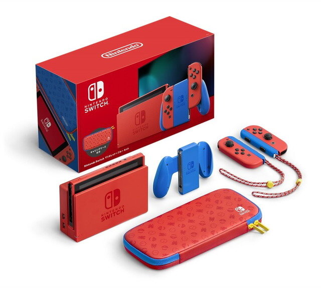 マリオモチーフのスイッチ本体特別セット「Nintendo Switch マリオレッド×ブルー セット」予約受付スタート！