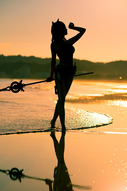 スカイフレア『アークナイツ』／モデル：まゆろん、撮影：Toumi（@Toumi_pi）