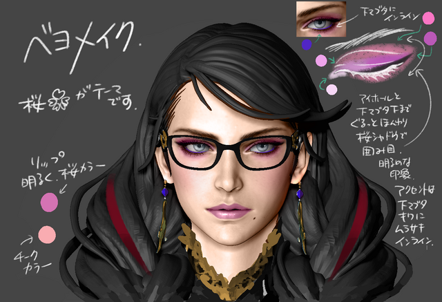 「ベヨネッタ」は、肩出しニット&ジーンズな“私服姿”もスタイリッシュ！情報たっぷりなデザイン画が読むだけで面白い