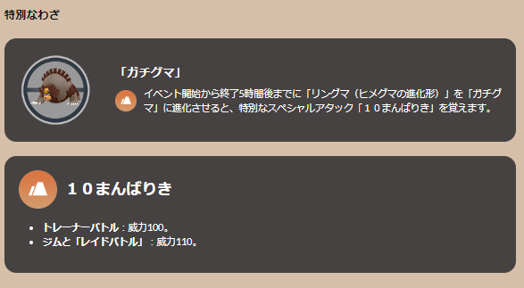 「ヒメグマ」コミュディで貴重な「ガチグマ」と限定技が初実装！「ほしのすな」3倍ボーナスも美味しい【ポケモンGO 秋田局】