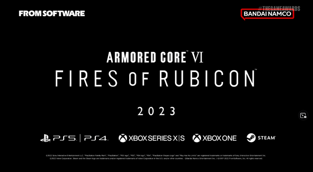 シリーズ最新作『ARMORED CORE VI FIRES OF RUBICON』発表！2023年発売予定【TGA2022】【UPDATE】