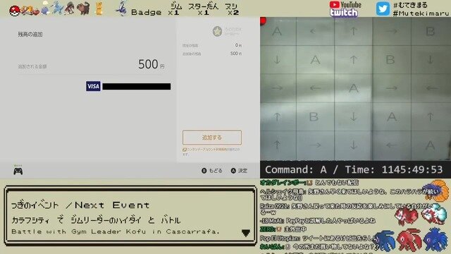 魚にクレカ情報開示された！『ポケモン』プレイ配信中のペットが勝手に…その後500円分を不正利用する暴れっぷり