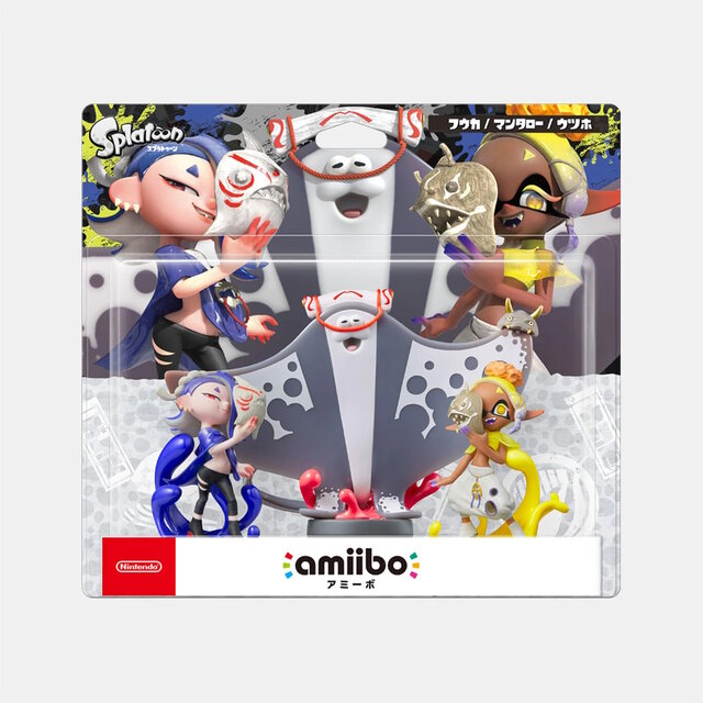 『スプラトゥーン3』新作amiibo「フウカ」「ウツホ」「マンタロー」予約開始―3人一緒の「すりみ連合セット」も！