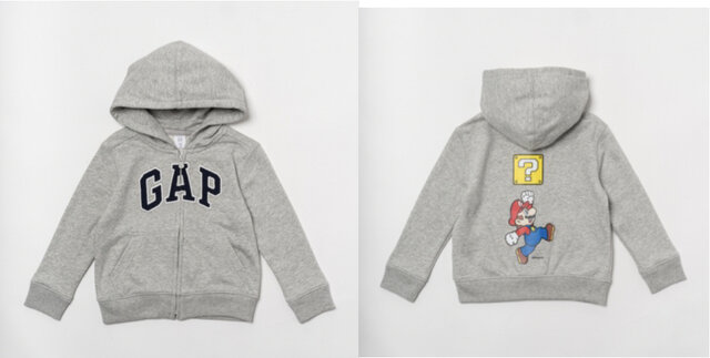 「Gap」×「スーパーマリオ」コラボコレクションが発売！GAPロゴとマリオの、遊び心満載なデザインに