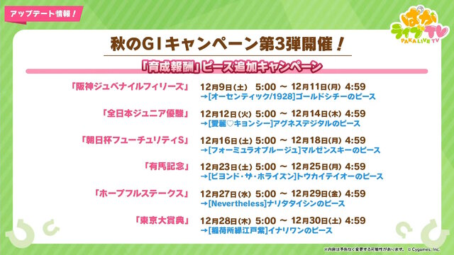 『ウマ娘』今年もクリスマスキャンペーンがやって来る！4人のウマ娘に“進化スキル追加”など新情報続々