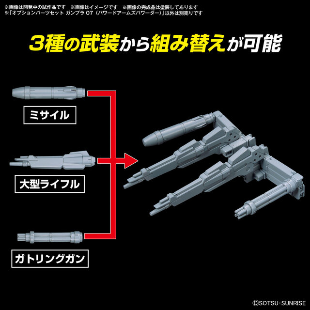 ガンプラのディスプレイ幅爆上げ！ユニバースブースター、バルバトス用滑空砲など「オプションパーツセット」8種が一挙発表