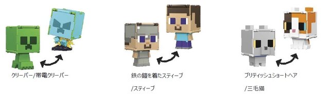 『マインクラフト』クリーパーやスティーブが裏返せるフィギュアに！光って鳴るエンダードラゴンの作りこみも凄い