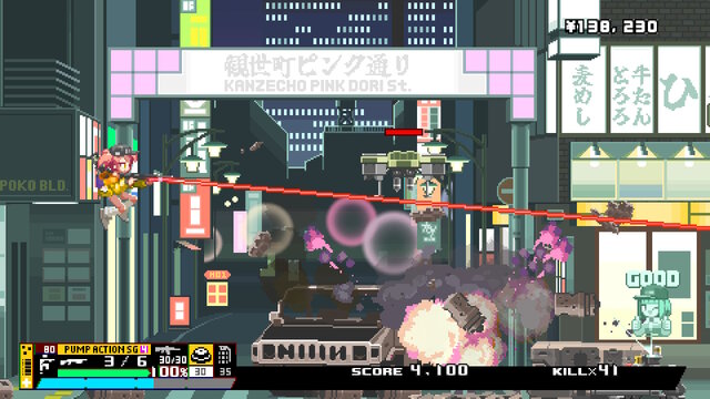 美少女が架空の東京で銃を撃ちまくる2Dガンアクション『Nitro Express』2025年発売！SMGや対戦車ミサイルまで360度フリーエイムで大暴れ