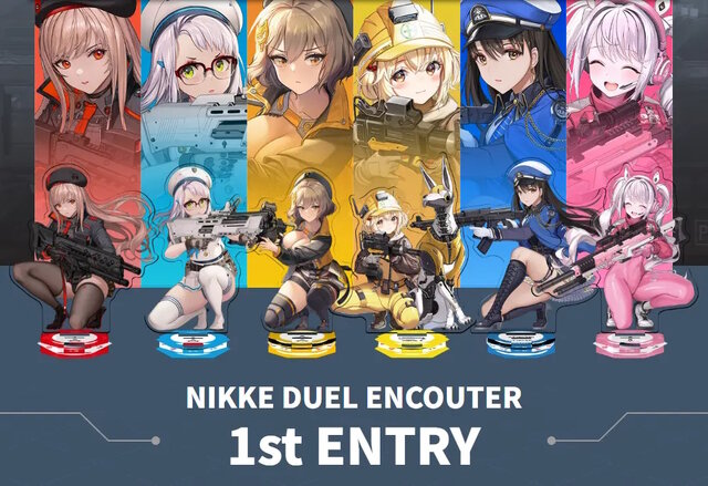 アクスタでも“背中で魅せる”とはな…『勝利の女神：NIKKE』のカードゲーム『NIKKE DUEL ENCOUNTER』を遊ぶ様子がなかなかに凄い