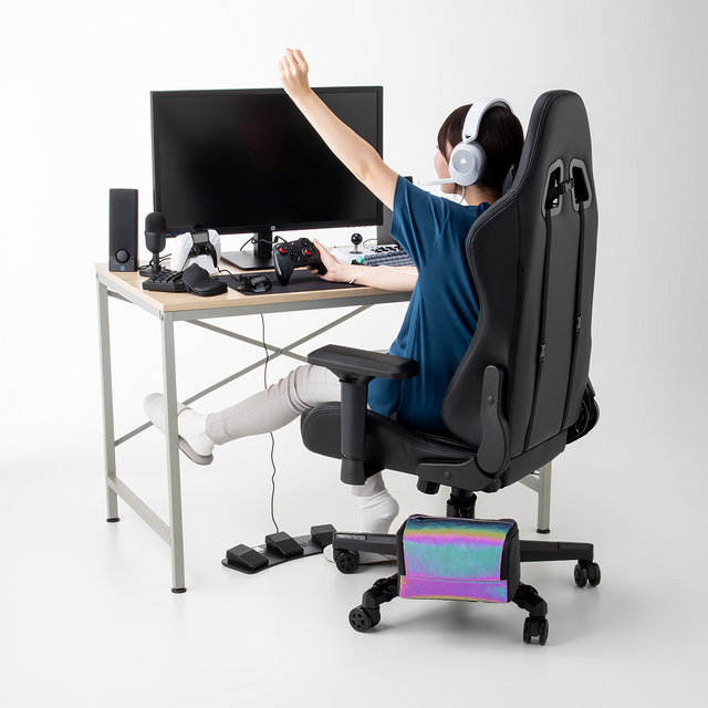 「日常は快適に、非常時は迅速に」がコンセプト―キラキラ光って忘れにくい「ゲーミング防災バッグ」発表!チェアの脚部に装着して置き場所を取らないデザイン