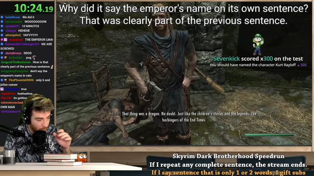 同じ文章を喋ったら即配信終了！『スカイリム』プレイ中に文章を繰り返さない縛りに挑戦する海外ストリーマー
