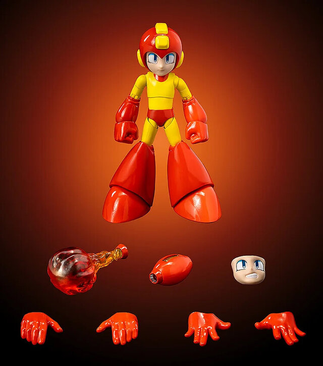 『ロックマン』懐かしのボディ！燃えるような「ファイヤーストーム」カラーのアクションフィギュア登場―34か所の可動域で劇中ポーズを再現