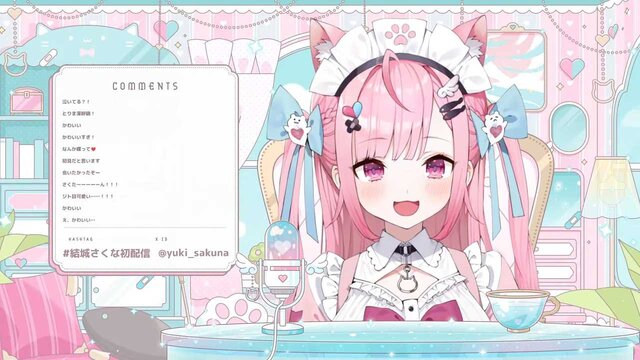 “新人”VTuber「結城さくな」初配信で同接38万、登録者75万超、驚異のスタートダッシュ…ゲームと歌が大好きな、一流メイドを目指す女の子