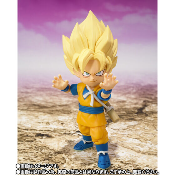 「ドラゴンボールDAIMA」より「スーパーサイヤ人孫悟空(ミニ)」がアクションフィギュア化！如意棒や“ニヤリ顔”含む3種表情パーツなど付属