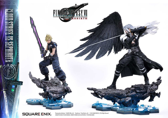 お値段なんと約57万円！『FF7リバース』より「クラウド・ストライフ vs セフィロス」が1/4スタチュー化ー予約締切迫る