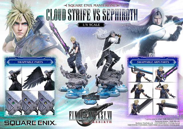 お値段なんと約57万円！『FF7リバース』より「クラウド・ストライフ vs セフィロス」が1/4スタチュー化ー予約締切迫る