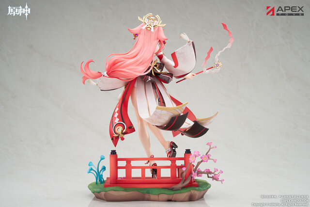 巫女服から覗くすべすべ太もも！『原神』より「八重神子」1/7スケールフィギュアが予約受付中―蠱惑的な表情もグッとくる