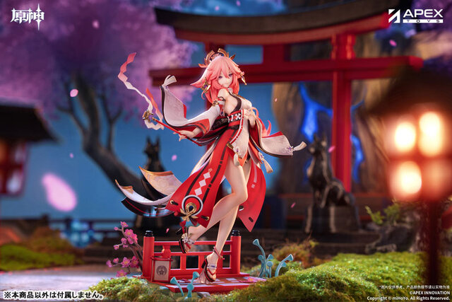 巫女服から覗くすべすべ太もも！『原神』より「八重神子」1/7スケールフィギュアが予約受付中―蠱惑的な表情もグッとくる