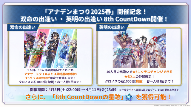 『アナザーエデン』8周年記念PV公開！メインストーリーや新キャラ、クロノスの石最大8,000個もらえるキャンペーンなど注目情報をひとまとめ