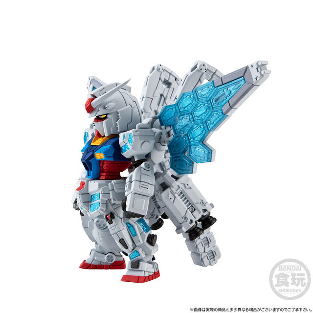 万博ガンダムが食玩「ガンダム コンバージ」でも商品化！グラスフェザー装備状態を独自の立体表現でデザイン