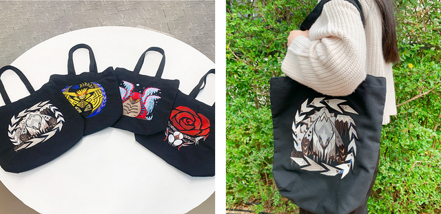 野外で活動するハンターの必需品！？『モンハンワイルズ』新グッズで「なりきりフード付きタオル」や「モンスターアイコン刺繍トートバッグ」が発売