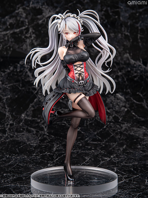 悪戯っぽく微笑む口元から舌先がチラリ…『アズレン』より「プリンツ・オイゲン：この夜に酔いしれ」フィギュアがクールでミステリアス