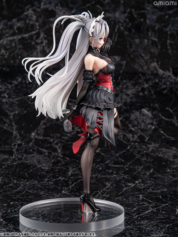 悪戯っぽく微笑む口元から舌先がチラリ…『アズレン』より「プリンツ・オイゲン:この夜に酔いしれ」フィギュアがクールでミステリアス