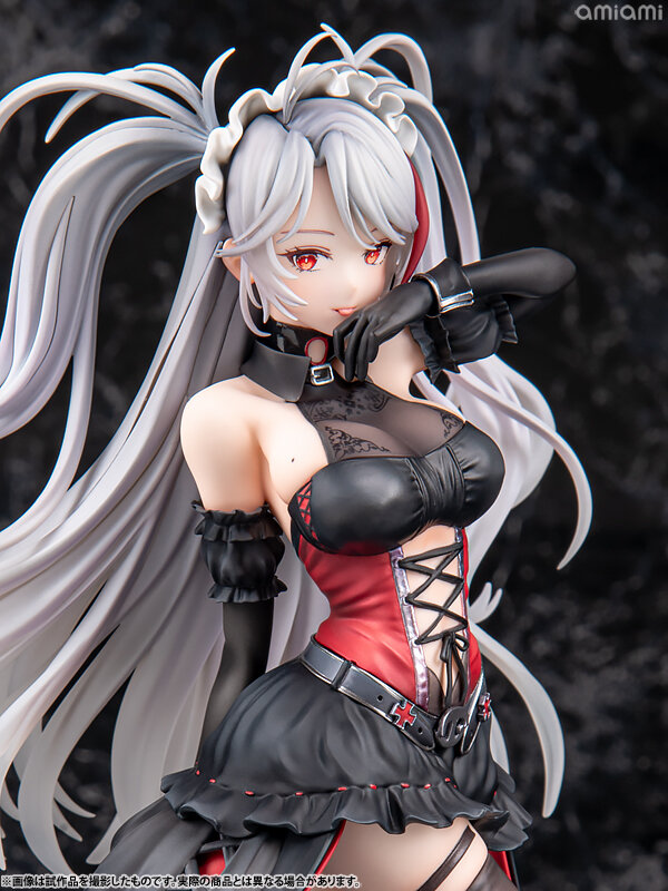 悪戯っぽく微笑む口元から舌先がチラリ…『アズレン』より「プリンツ・オイゲン：この夜に酔いしれ」フィギュアがクールでミステリアス