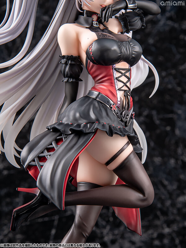 悪戯っぽく微笑む口元から舌先がチラリ…『アズレン』より「プリンツ・オイゲン：この夜に酔いしれ」フィギュアがクールでミステリアス