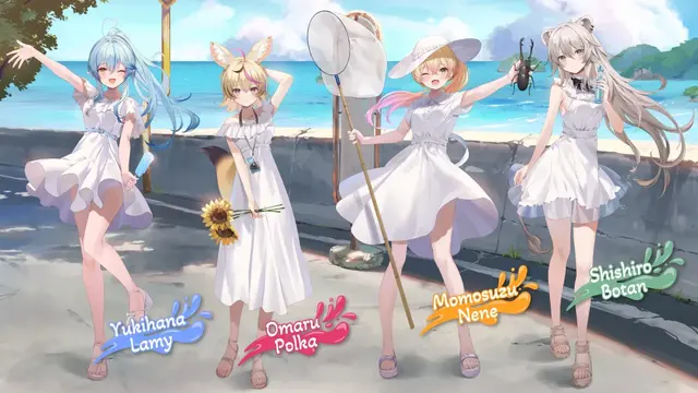 ホロライブ3期生たちが「ホロナツ衣装」の三面図をお披露目！マリン船長「けっこう際どいんですケド キービジュだと隠されちゃった」