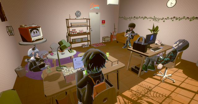 オンラインでも皆で集まろう！作業支援ツール『gogh: Focus with Your Avatar』Steam版に追加のマルチプレイモードをみんなで遊んでみた