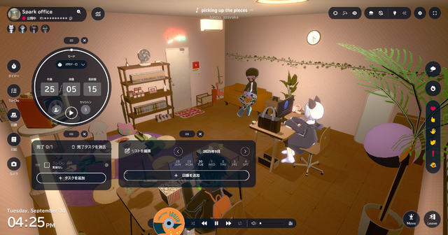 オンラインでも皆で集まろう！作業支援ツール『gogh: Focus with Your Avatar』Steam版に追加のマルチプレイモードをみんなで遊んでみた