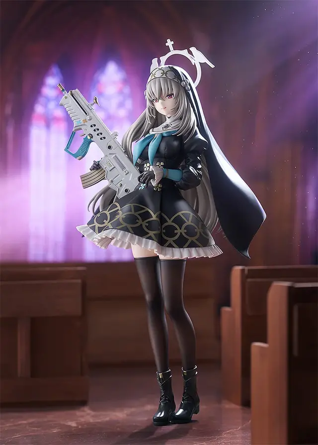 絶対領域に透けハイソックス！『ブルアカ』より「サクラコ」が黒色のシスター服で立体化、固有武器「浄化の織り手」も見応え十分