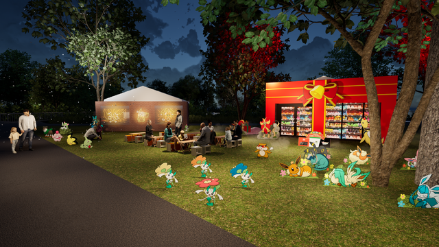 ピカチュウら、でんきタイプがお出迎え!「横浜赤レンガ倉庫」の『ポケモン』ブース開催は12月11日からーミアレシティをイメージした装飾も