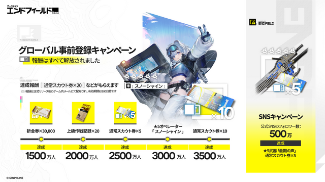 正式リリース後に使える！『アークナイツ：エンドフィールド』シリアルコードをご紹介ー赤晶玉×1500や初級作戦記録も