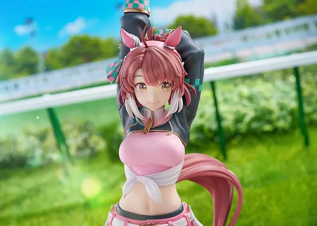 笑顔でストレッチ！『ウマ娘』勝負服姿の「ダンツフレーム」フィギュアが予約開始ー表情差し替えパーツにはウインクも